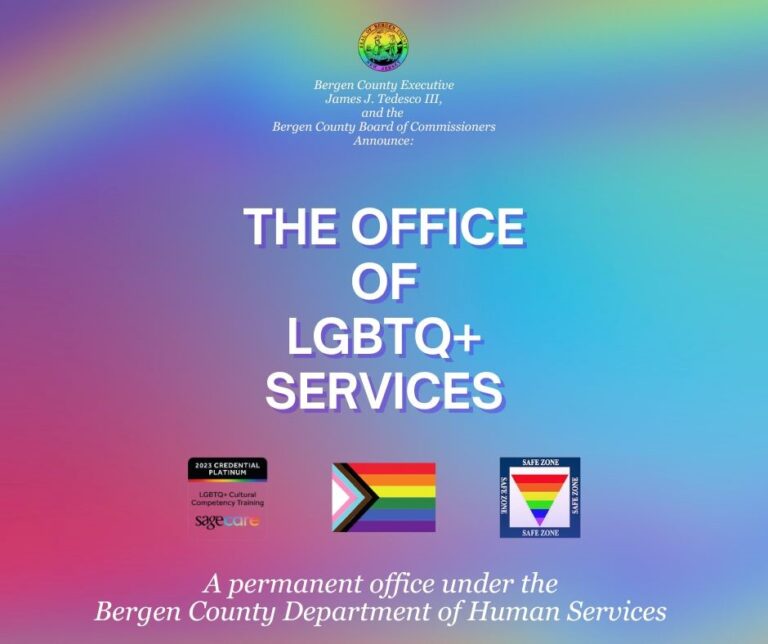 BERGEN COUNTY OPENS OFFICE OF LGBTQ+ SERVICES