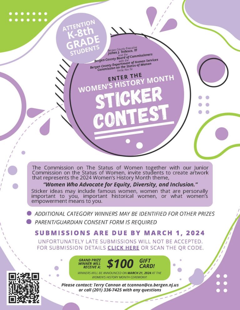 ATTENTION K-8TH GRADE STUDENTS – Enter the WOMEN’S HISTORY MONTH STICKER CONTEST