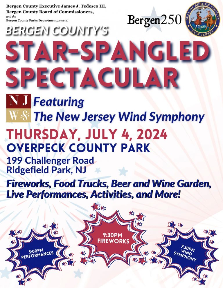 COUNTY, NJ WIND SYMPHONY PARTNER TO BRING 4TH OF JULY CONCERT & FIREWORKS TO OVERPECK COUNTY PARK